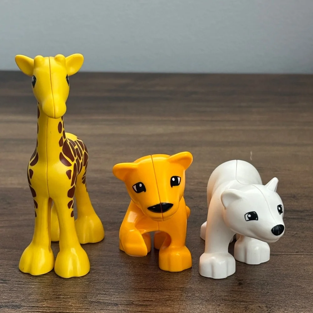 LEGO DUPLO ZOO Animals LION CUB Baby, GIRAFFE & POLAR BEAR Safari Toy Figures